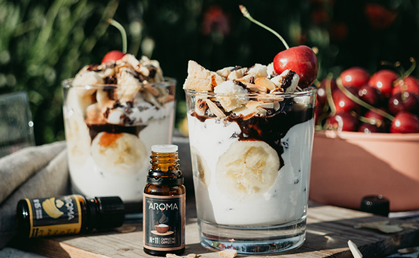 Quarkspeise Banana Split