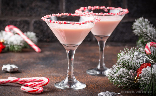 Pink mint martini