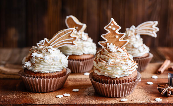 Weihnachtliche Schoko Cupcakes