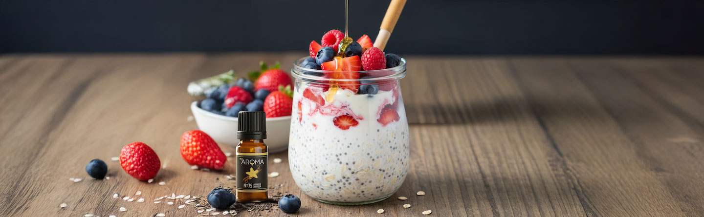 Mit myAROMA  Vanille. Beeriges Mealprep Frühstück