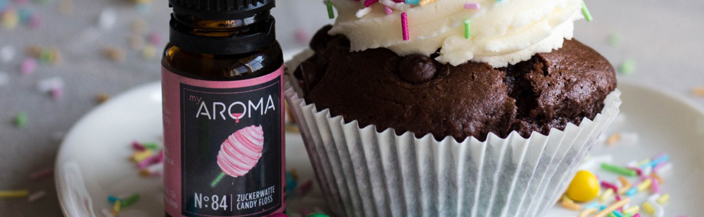 Verzichte mit myAROMA Zuckerwatte auf überflüssige Kalorien.