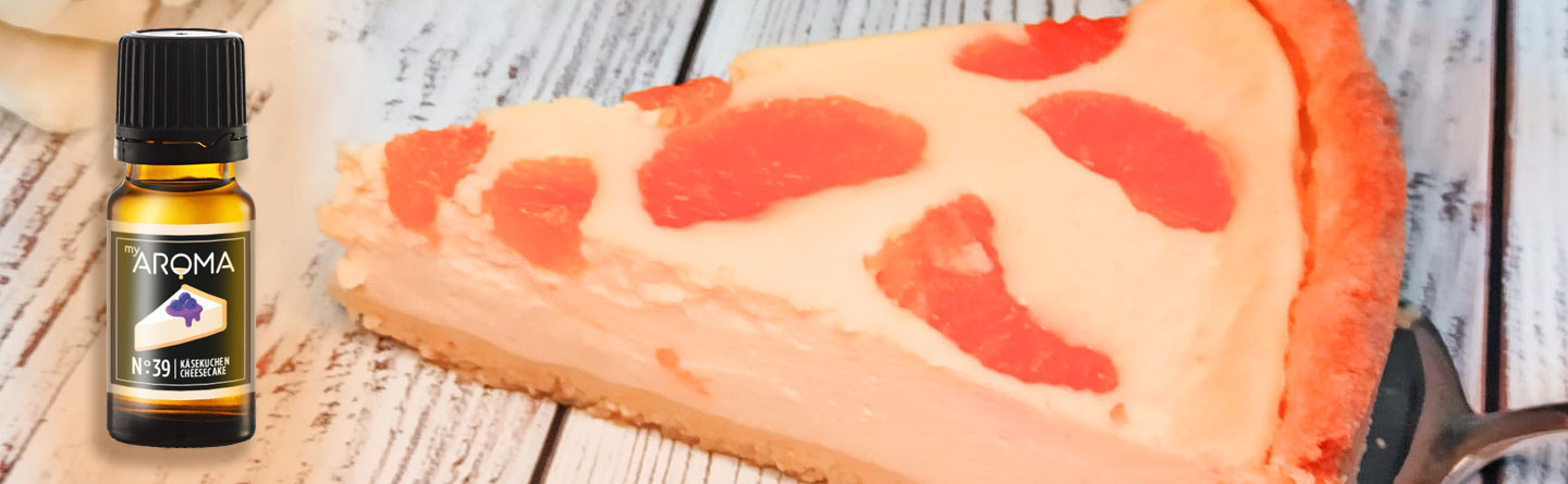 Schnell zubereiteter Cheesecake mit myAROMA Geschmackstropfen