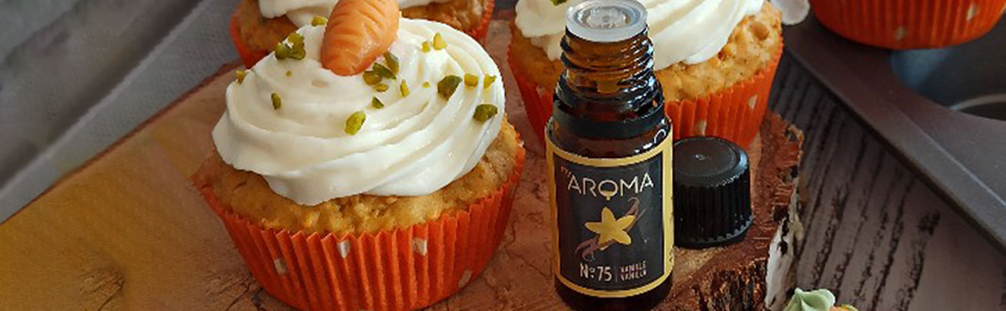 Leckere Cupcakes mit Vanille-Frischkäse Frosting.