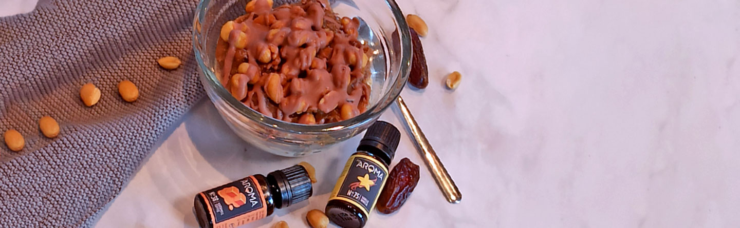 Vegane Overnight Oats mit Snickers Geschmack